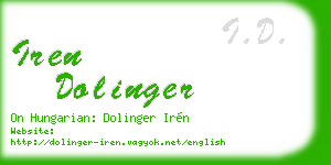 iren dolinger business card
